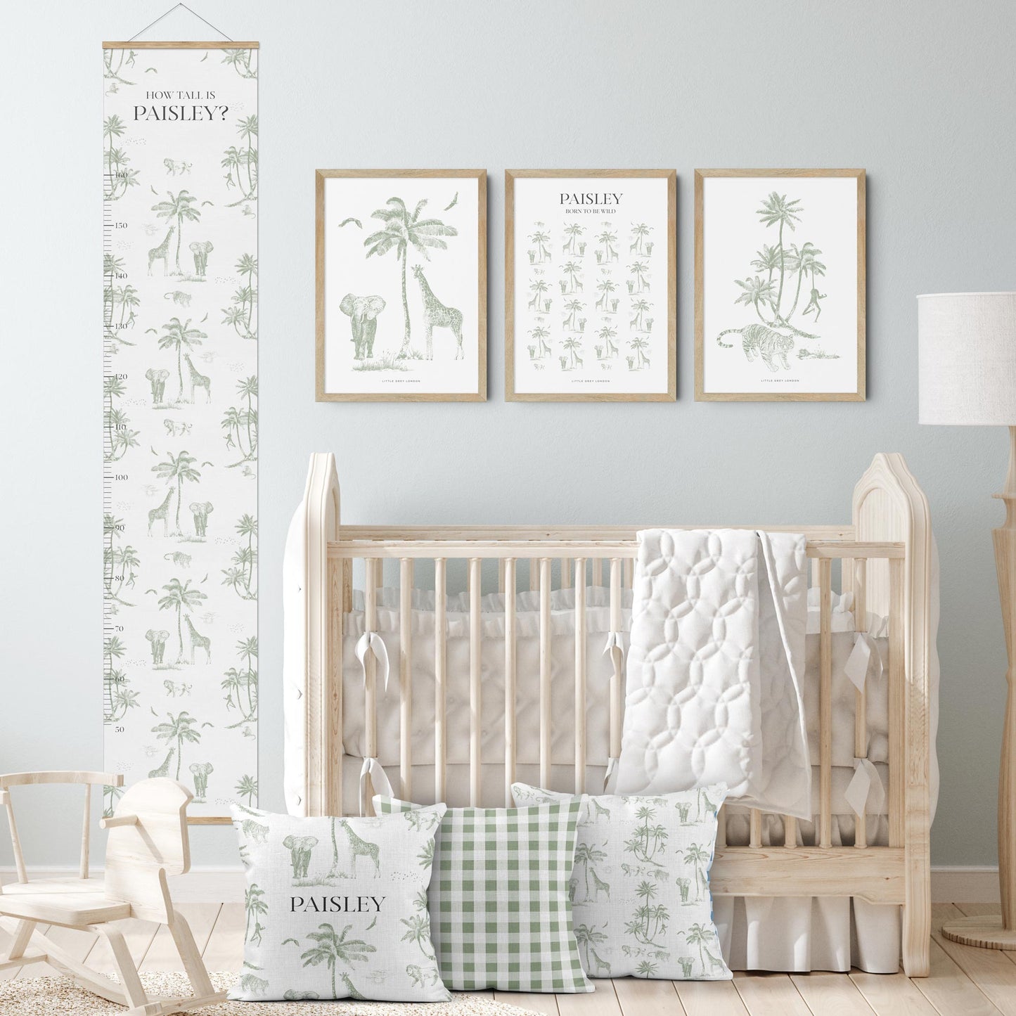 SAFARI TOILE DE JOUY PERSONALISED HEIGHT CHART