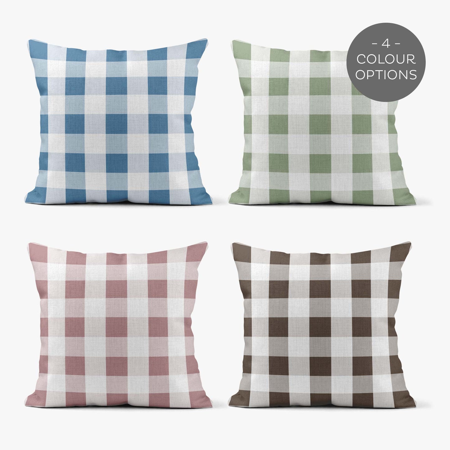 SAFARI TOILE DE JOUY LARGE CHECK GINGHAM SCATTER CUSHION