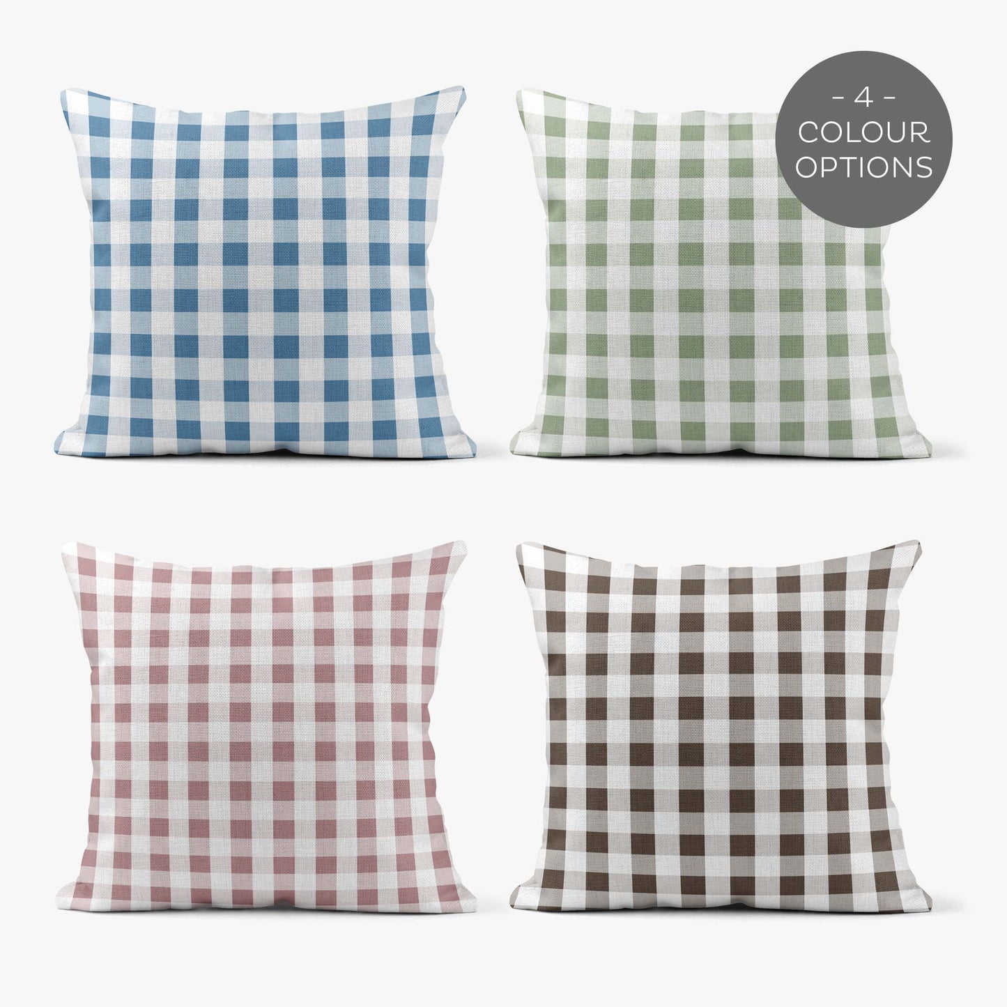 SAFARI TOILE DE JOUY MEDIUM CHECK GINGHAM SCATTER CUSHION