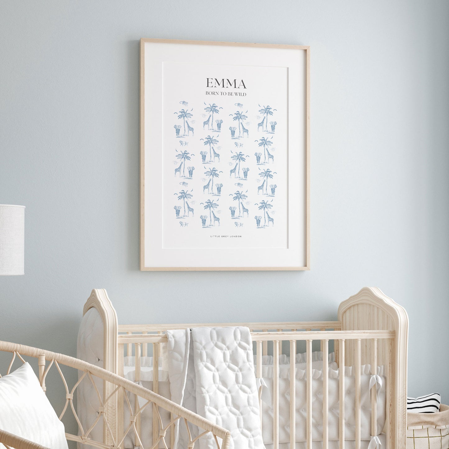 SAFARI TOILE DE JOUY PERSONALISED ART PRINT