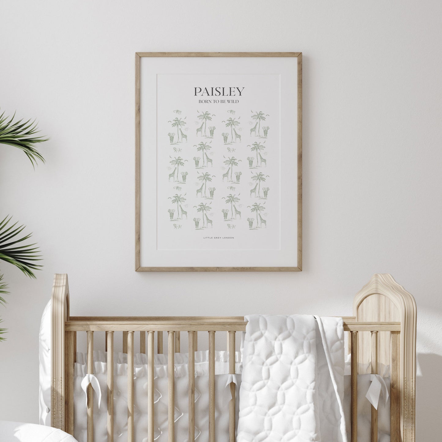 SAFARI TOILE DE JOUY PERSONALISED ART PRINT