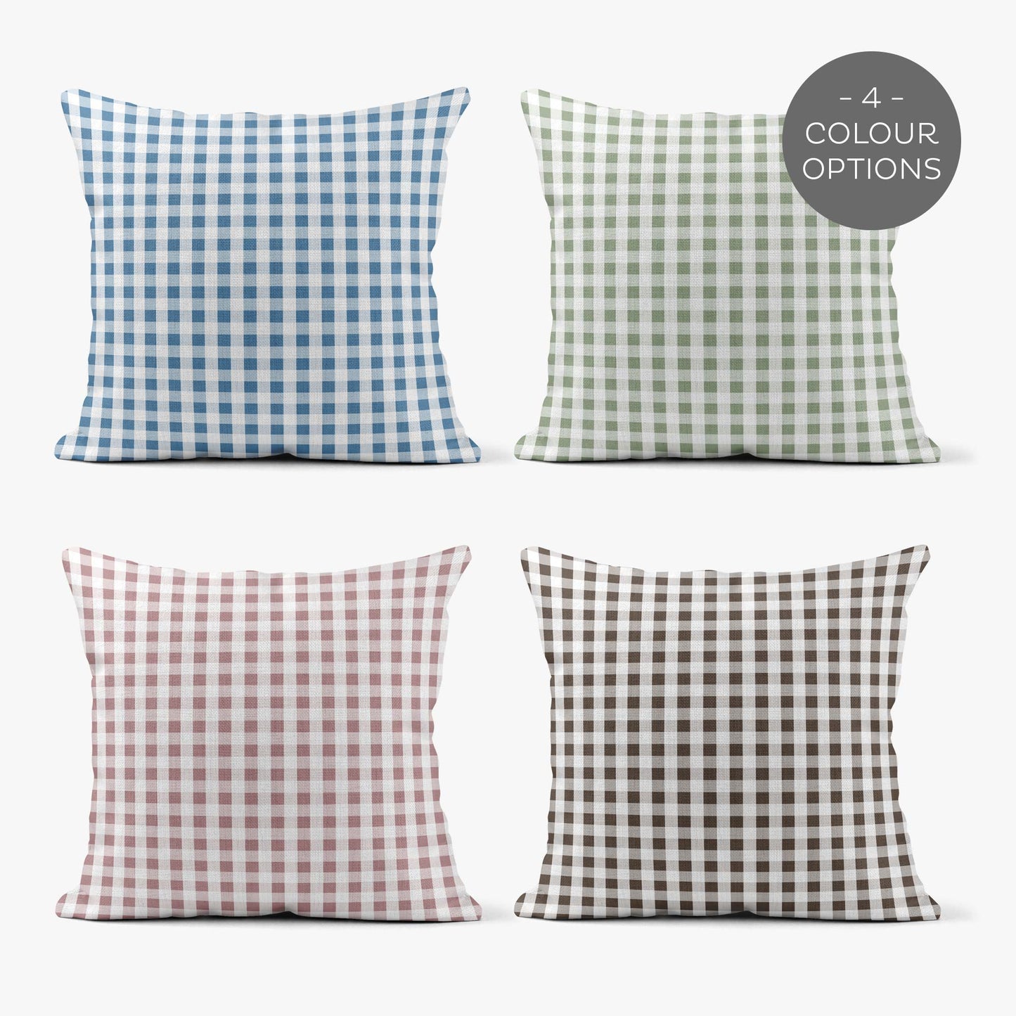 SAFARI TOILE DE JOUY SMALL CHECK GINGHAM SCATTER CUSHION