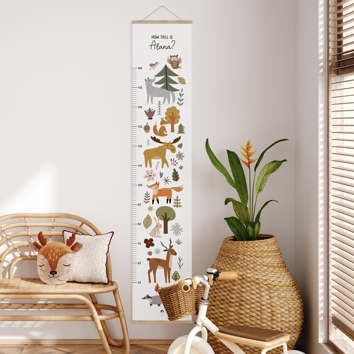 SCANDI FOREST PERSONALISED HEIGHT CHART