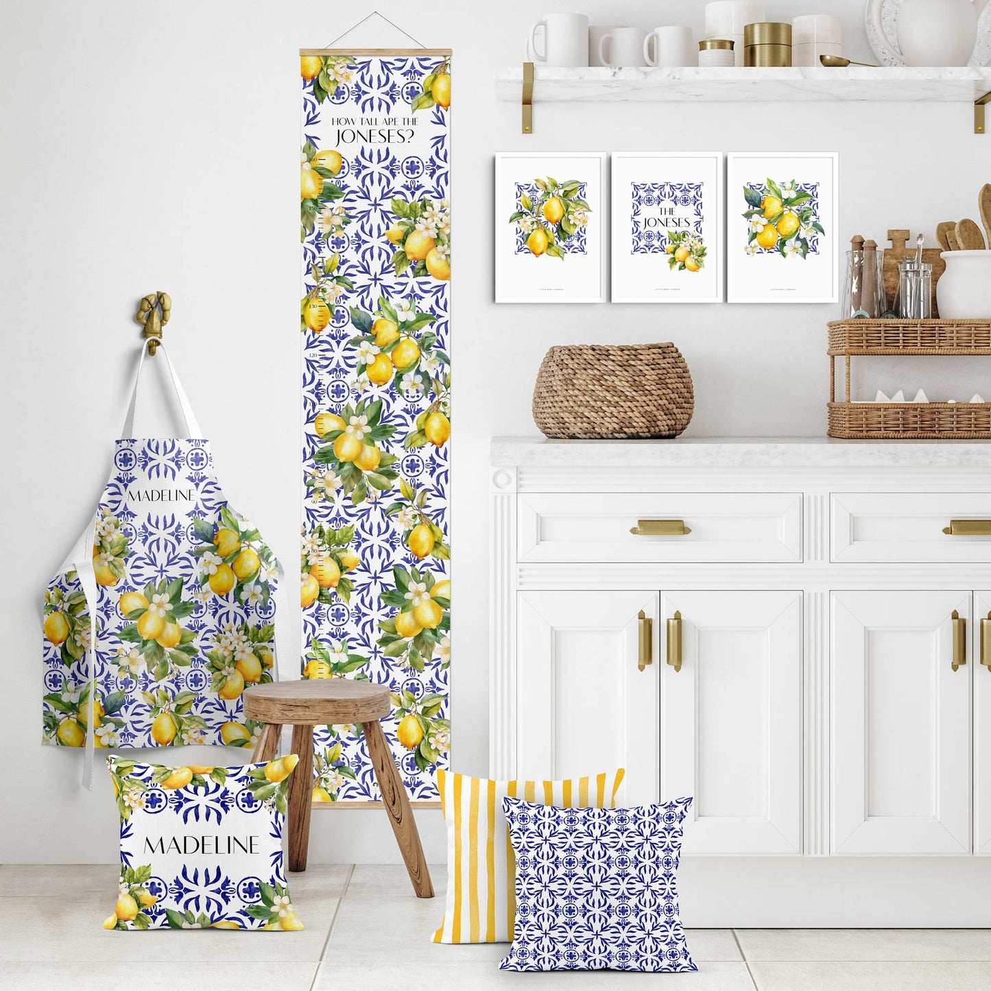 Sicilian Lemons Personalised Height Chart