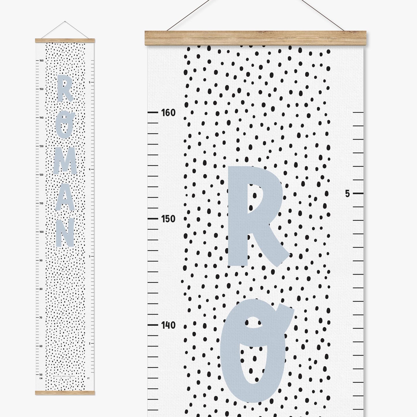 SPOTTY DOTS PERSONALISED HEIGHT CHART