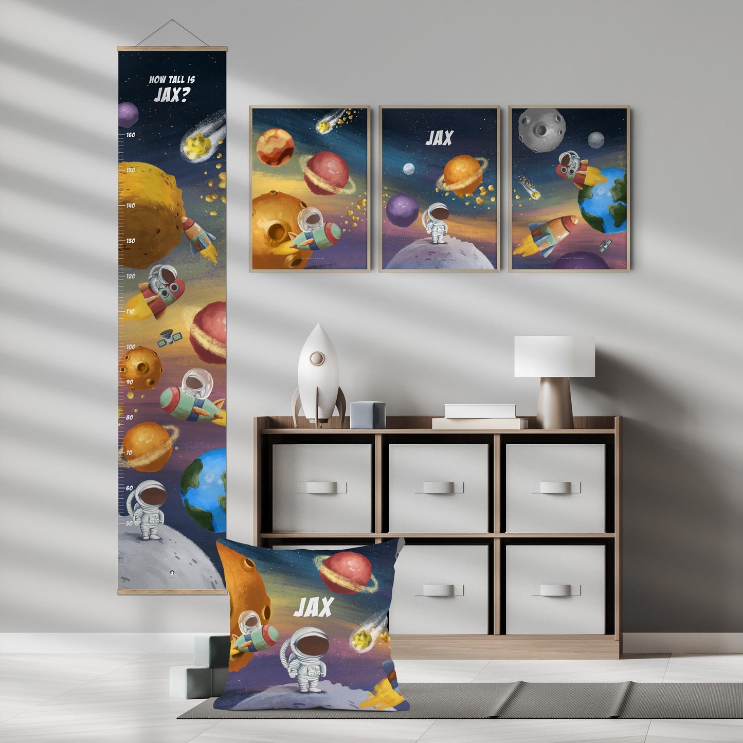 Kids in Space Personalised Height Chart