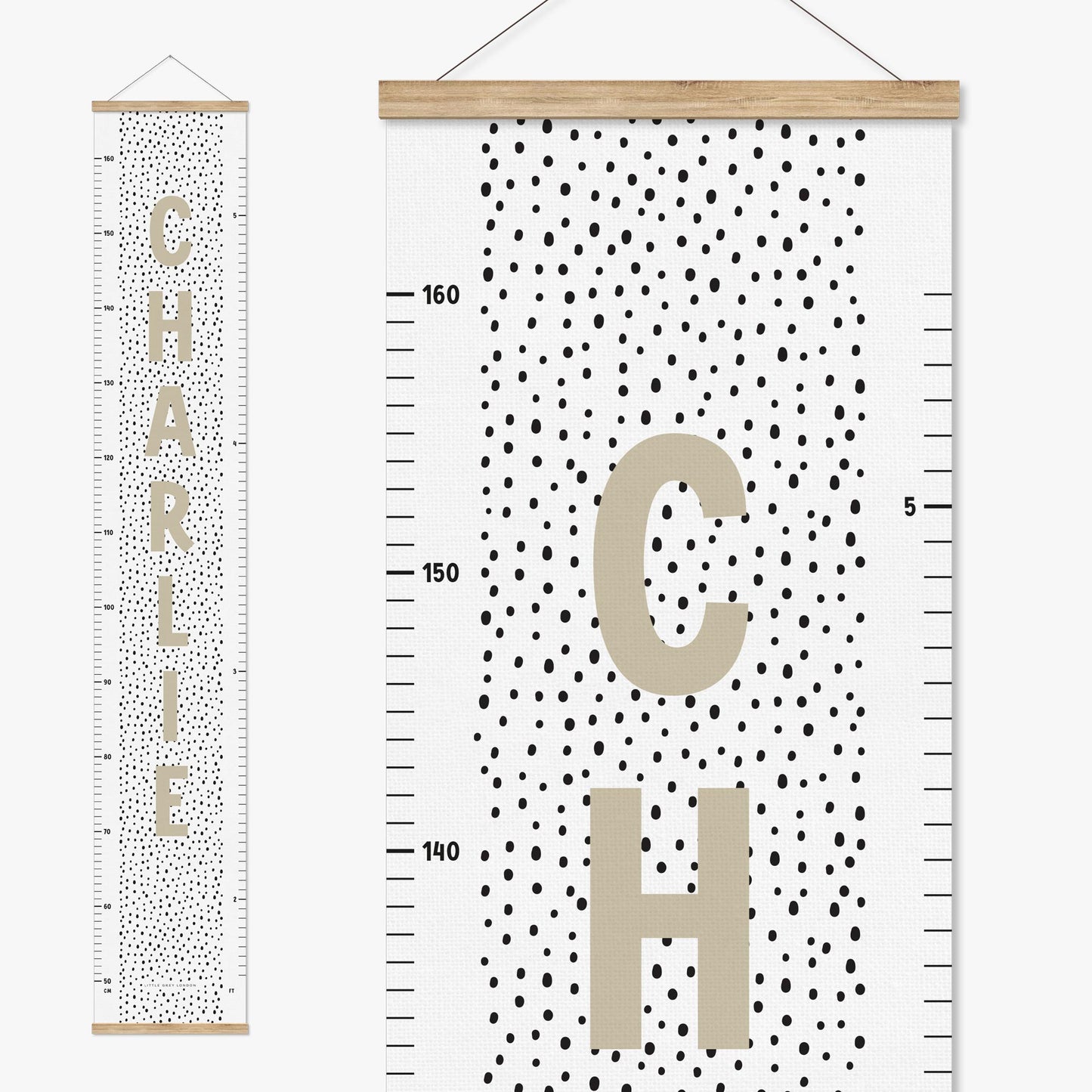 SPOTTY DOTS PERSONALISED HEIGHT CHART