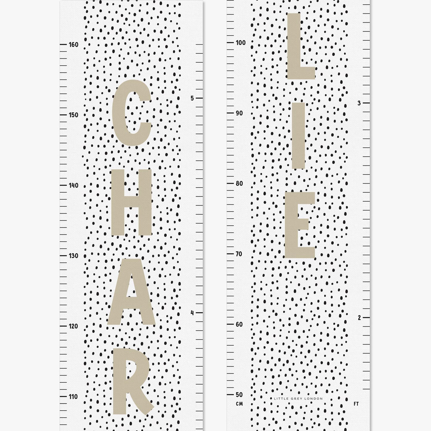 SPOTTY DOTS PERSONALISED HEIGHT CHART