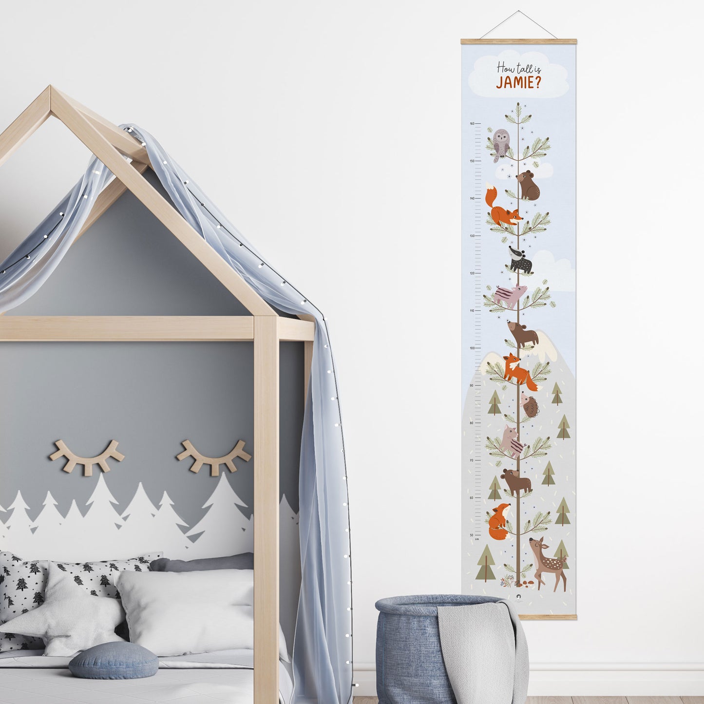 FOREST ANIMALS PERSONALISED HEIGHT CHART