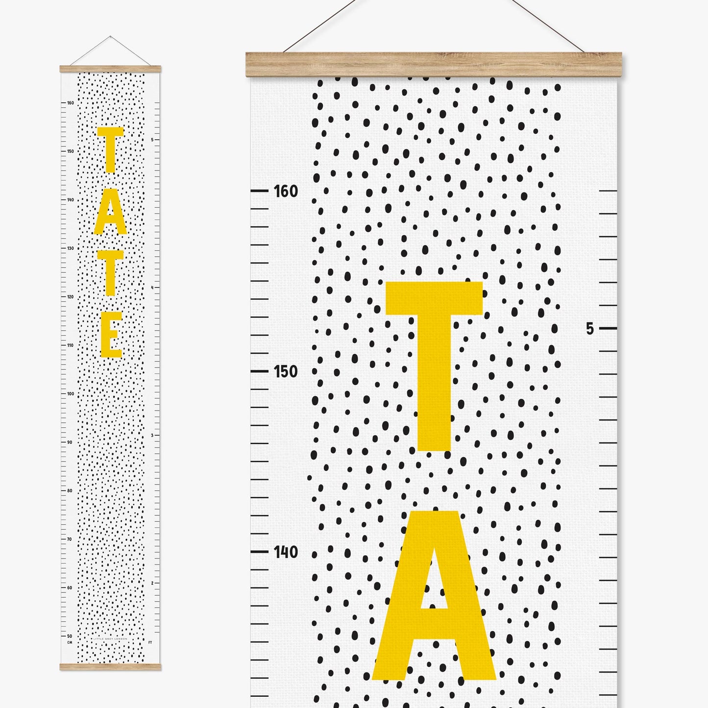SPOTTY DOTS PERSONALISED HEIGHT CHART