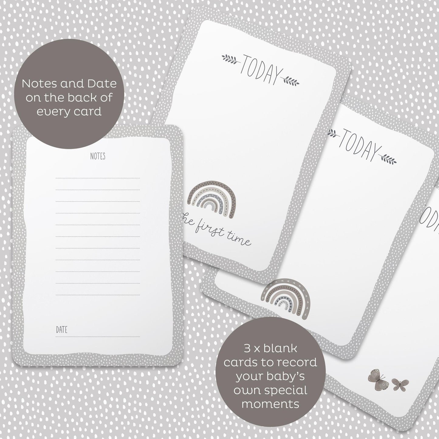 PACK OF 30 BABY MILESTONE & MAGICAL MOMENTS CARDS