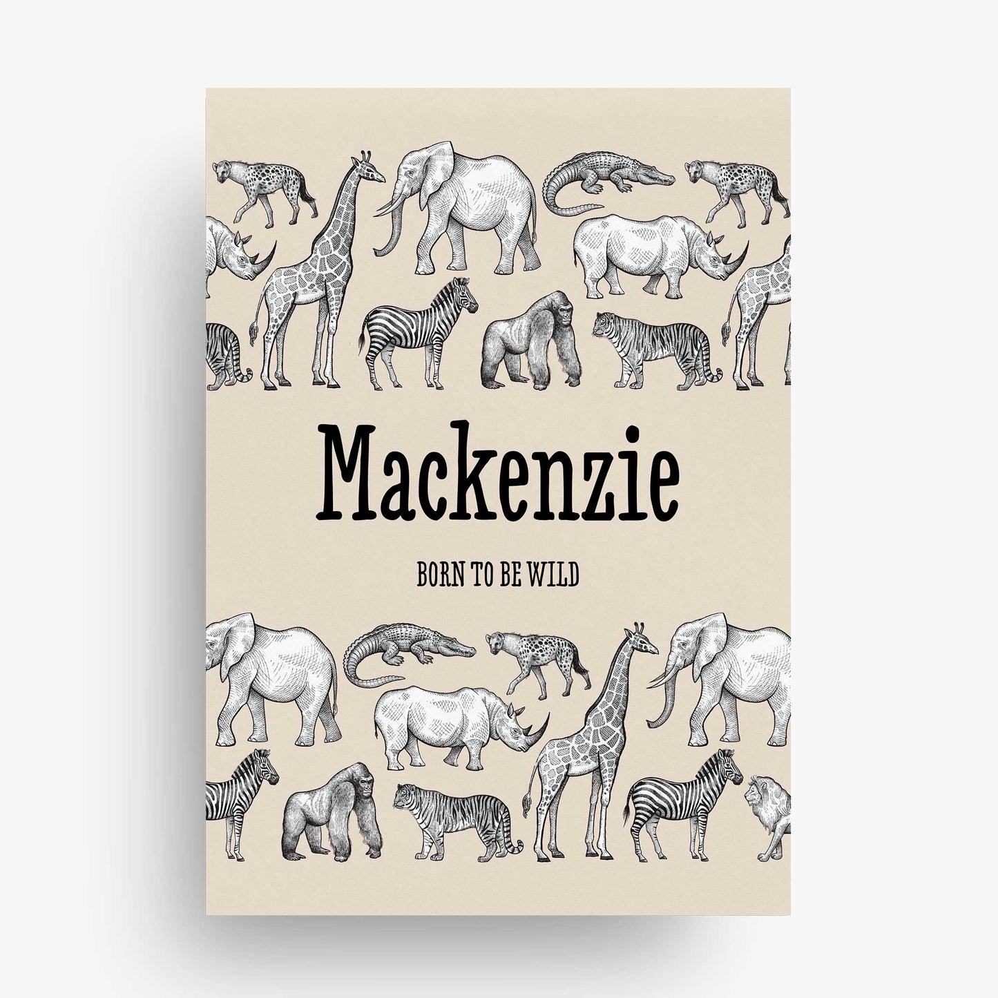 AFRICAN ANIMALS PERSONALISED ART PRINT