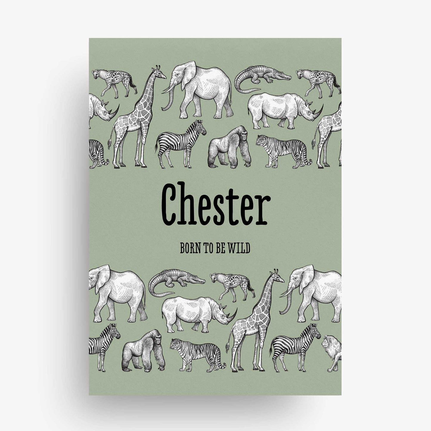 AFRICAN ANIMALS PERSONALISED ART PRINT