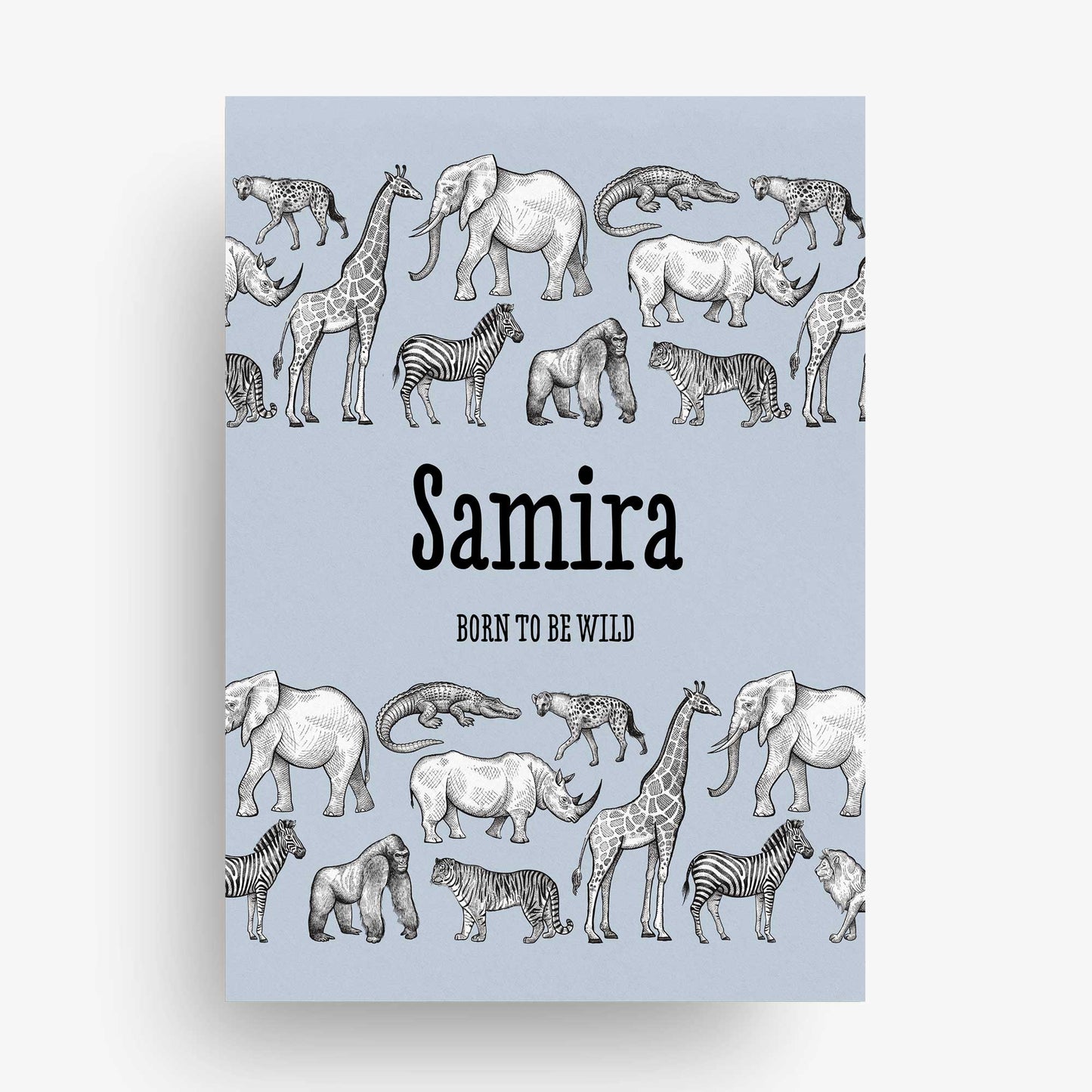 AFRICAN ANIMALS PERSONALISED ART PRINT