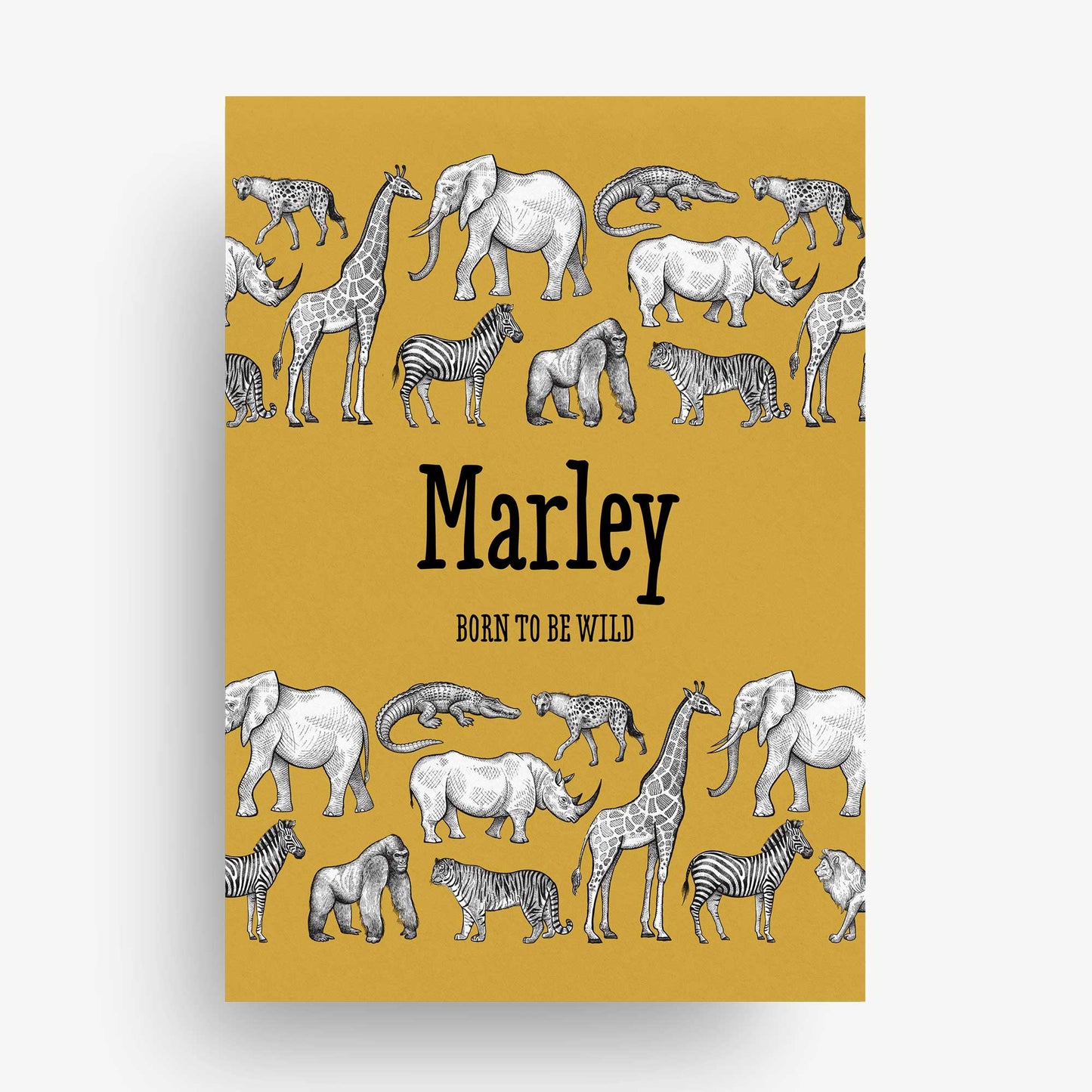 AFRICAN ANIMALS PERSONALISED ART PRINT