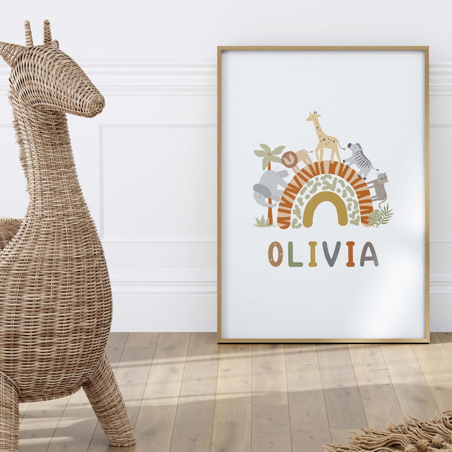 BABY SAFARI PERSONALISED ART PRINT