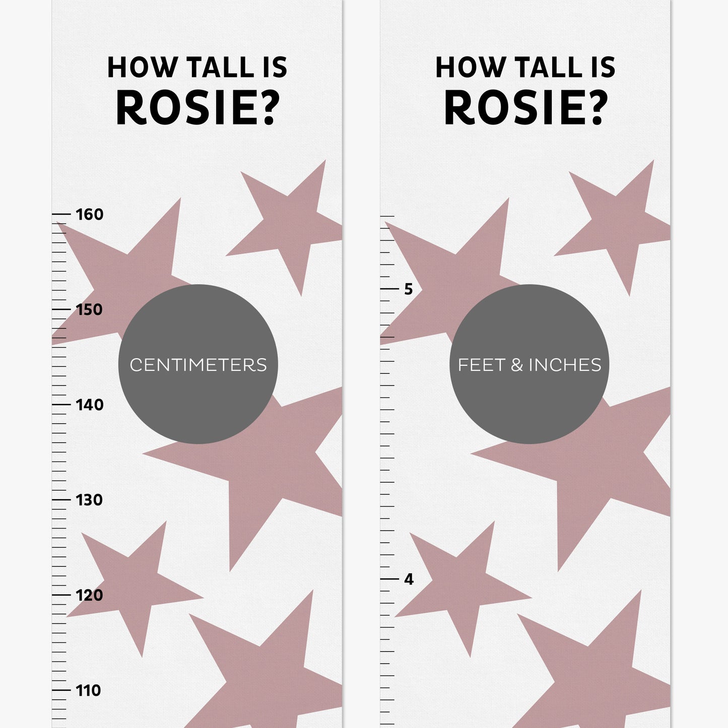 BIG STARS PERSONALISED HEIGHT CHART