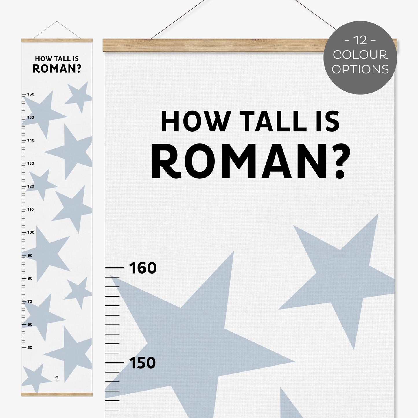 BIG STARS PERSONALISED HEIGHT CHART