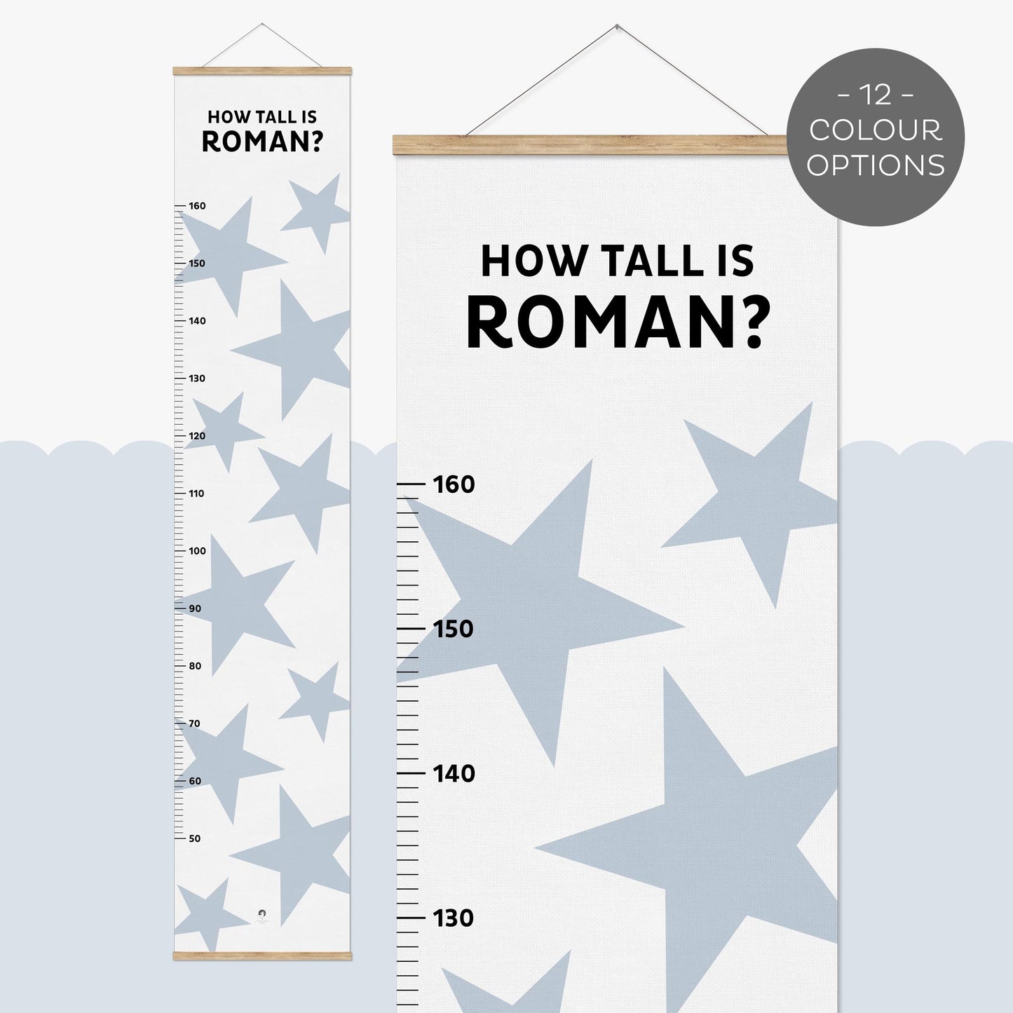 BIG STARS PERSONALISED HEIGHT CHART