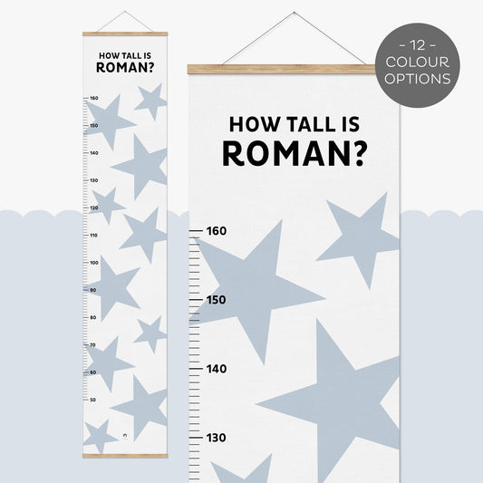 BIG STARS PERSONALISED HEIGHT CHART