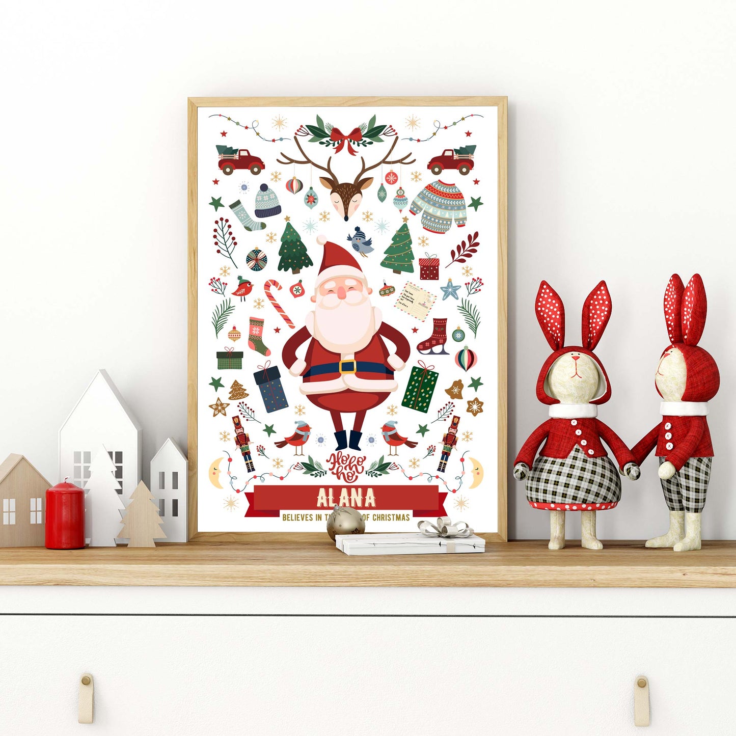 CHRISTMAS FUN PERSONALISED ART PRINT