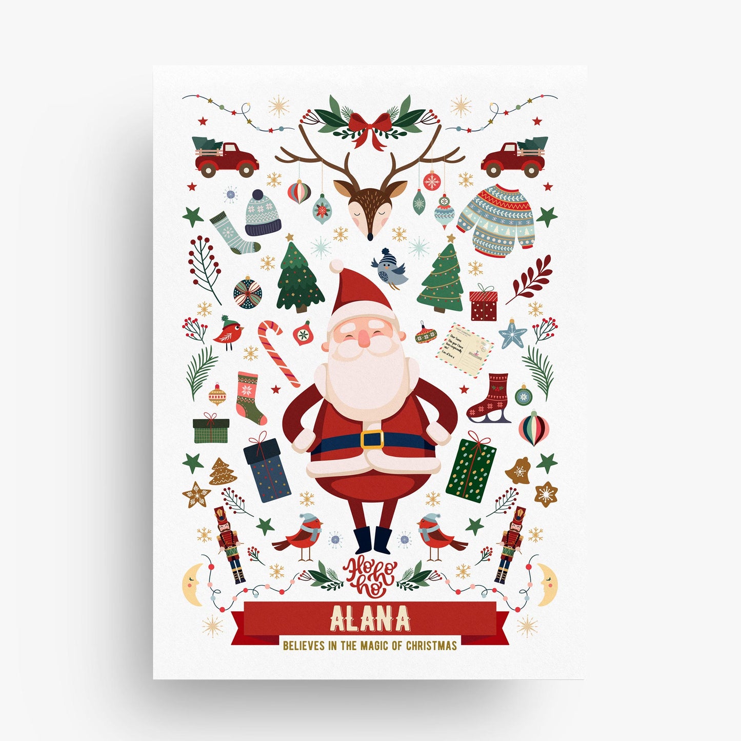 CHRISTMAS FUN PERSONALISED ART PRINT