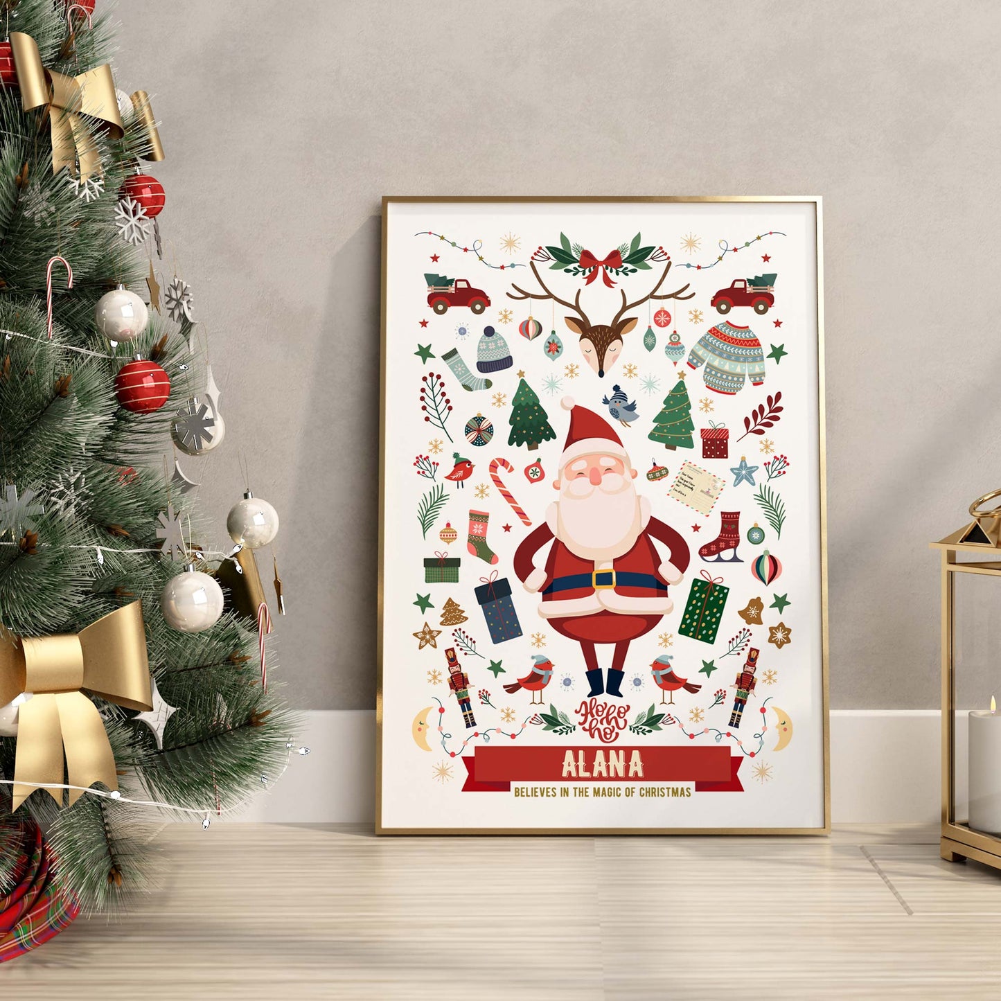 CHRISTMAS FUN PERSONALISED ART PRINT