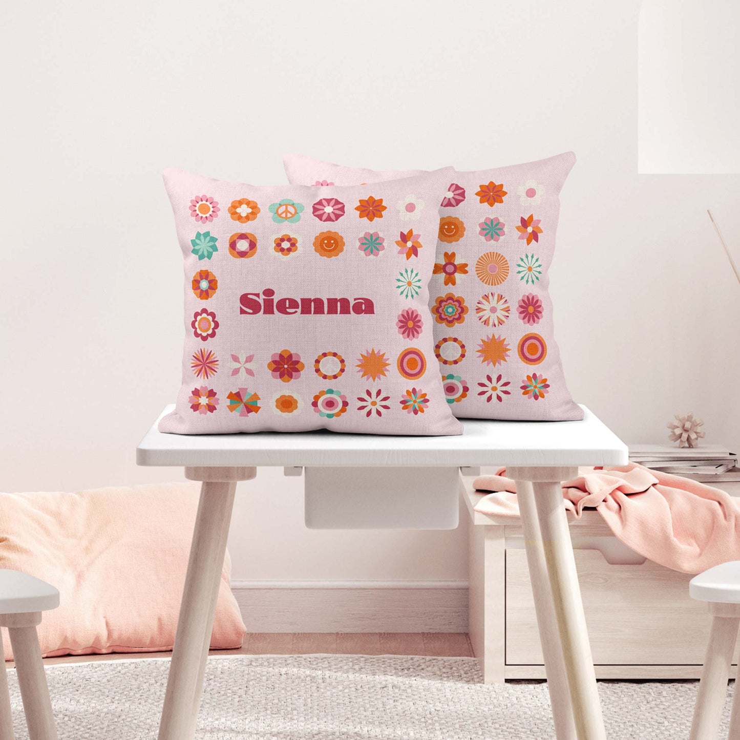 FLOWER POWER PERSONALISED SCATTER CUSHION