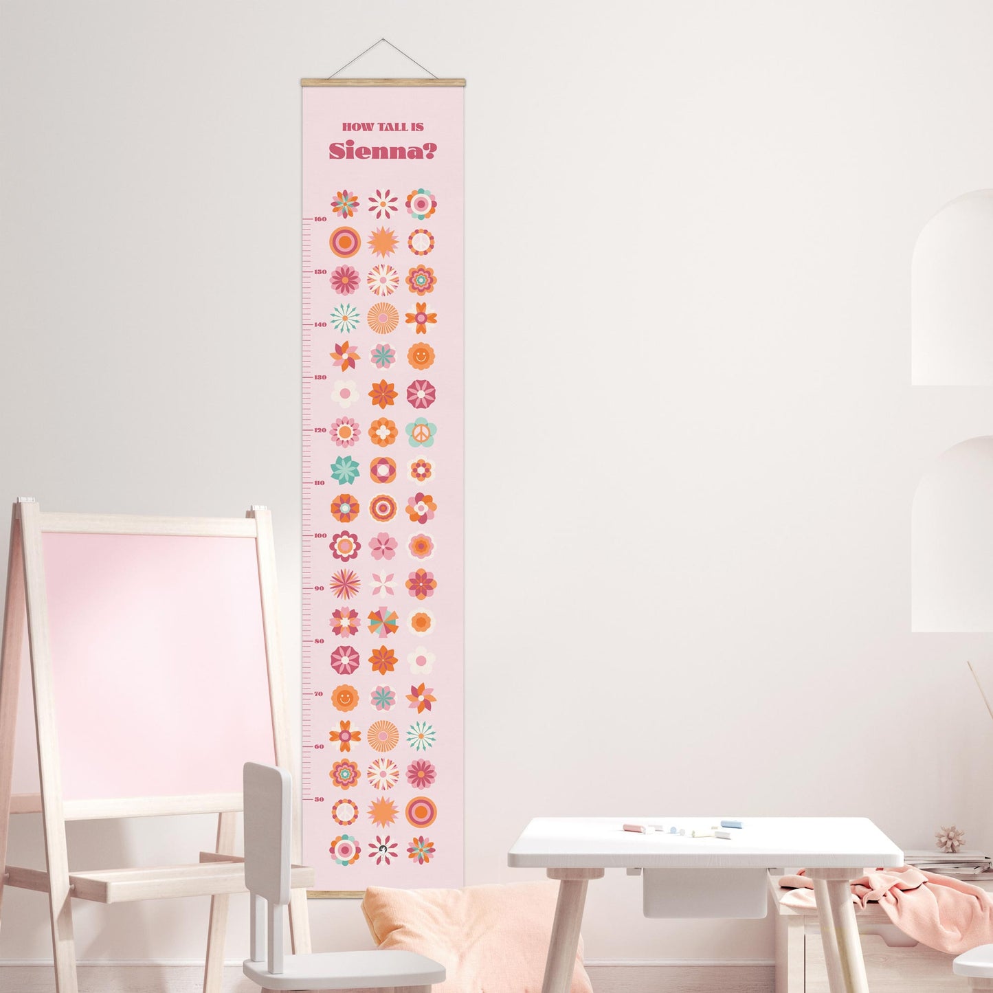 FLOWER POWER PERSONALISED HEIGHT CHART