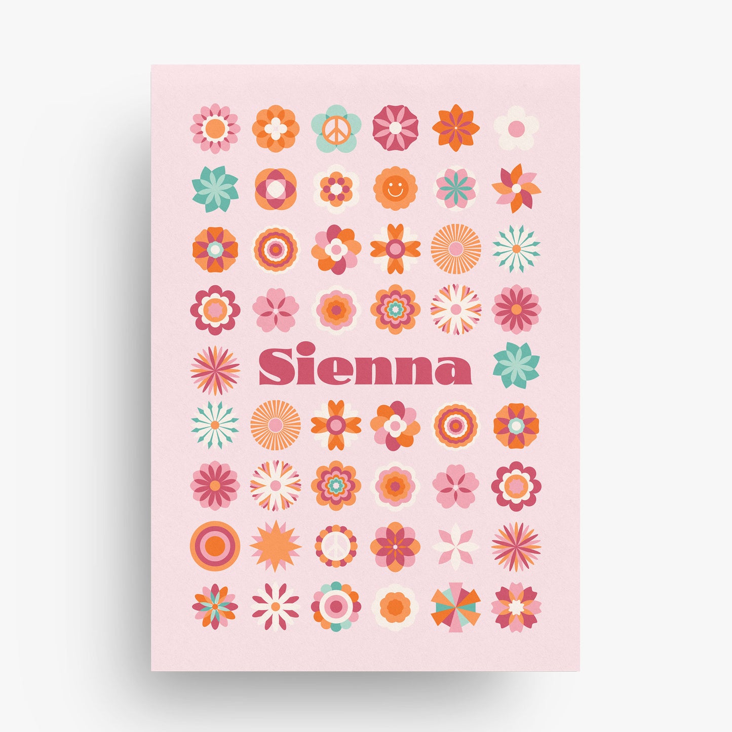 FLOWER POWER PERSONALISED ART PRINT