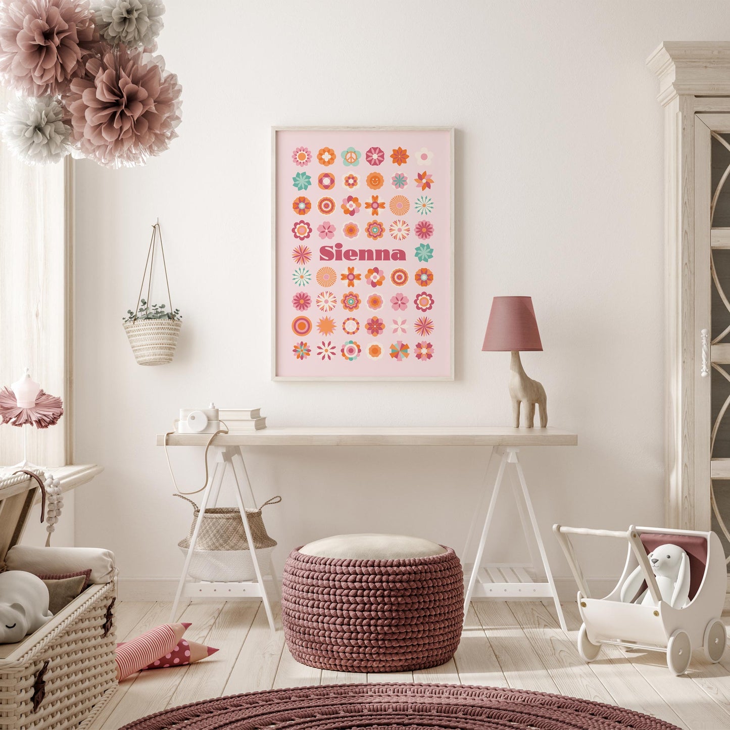 FLOWER POWER PERSONALISED ART PRINT