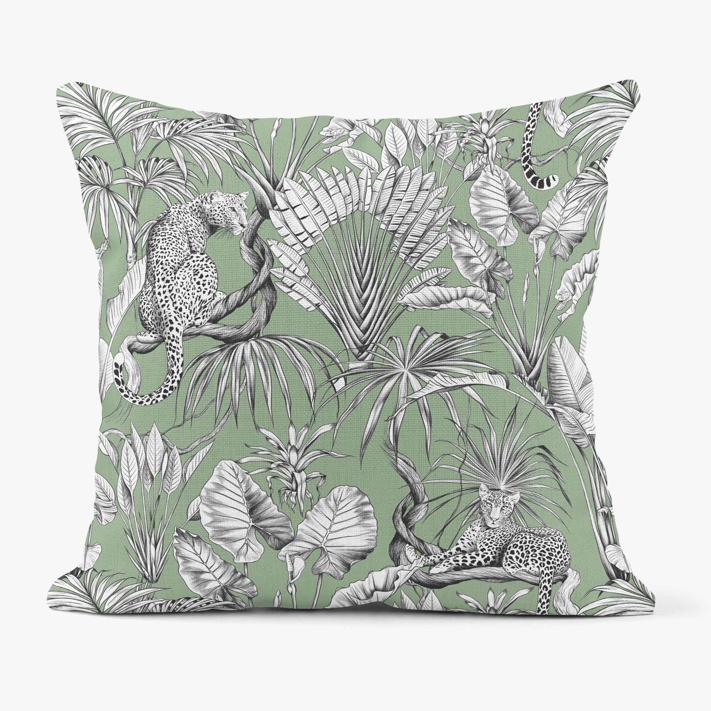 JUNGLE LEOPARD GREEN SCATTER CUSHION