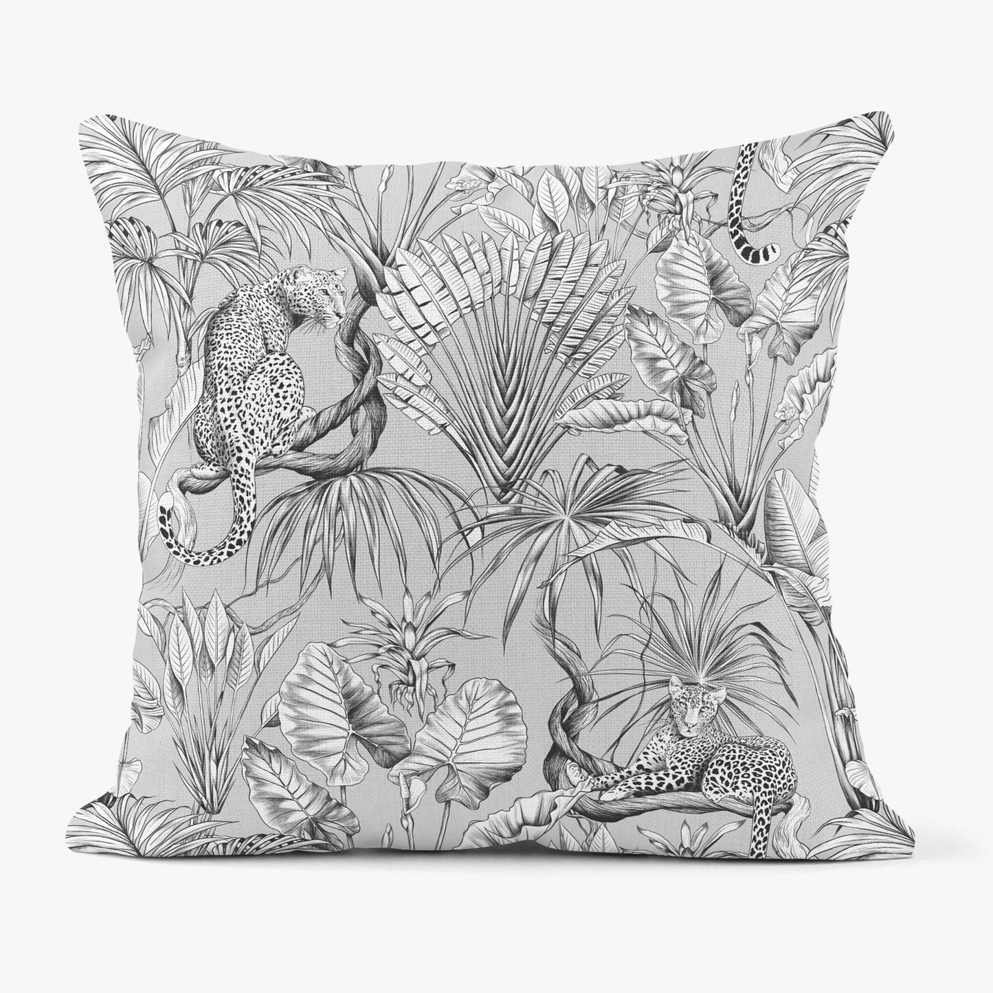 JUNGLE LEOPARD GREY SCATTER CUSHION