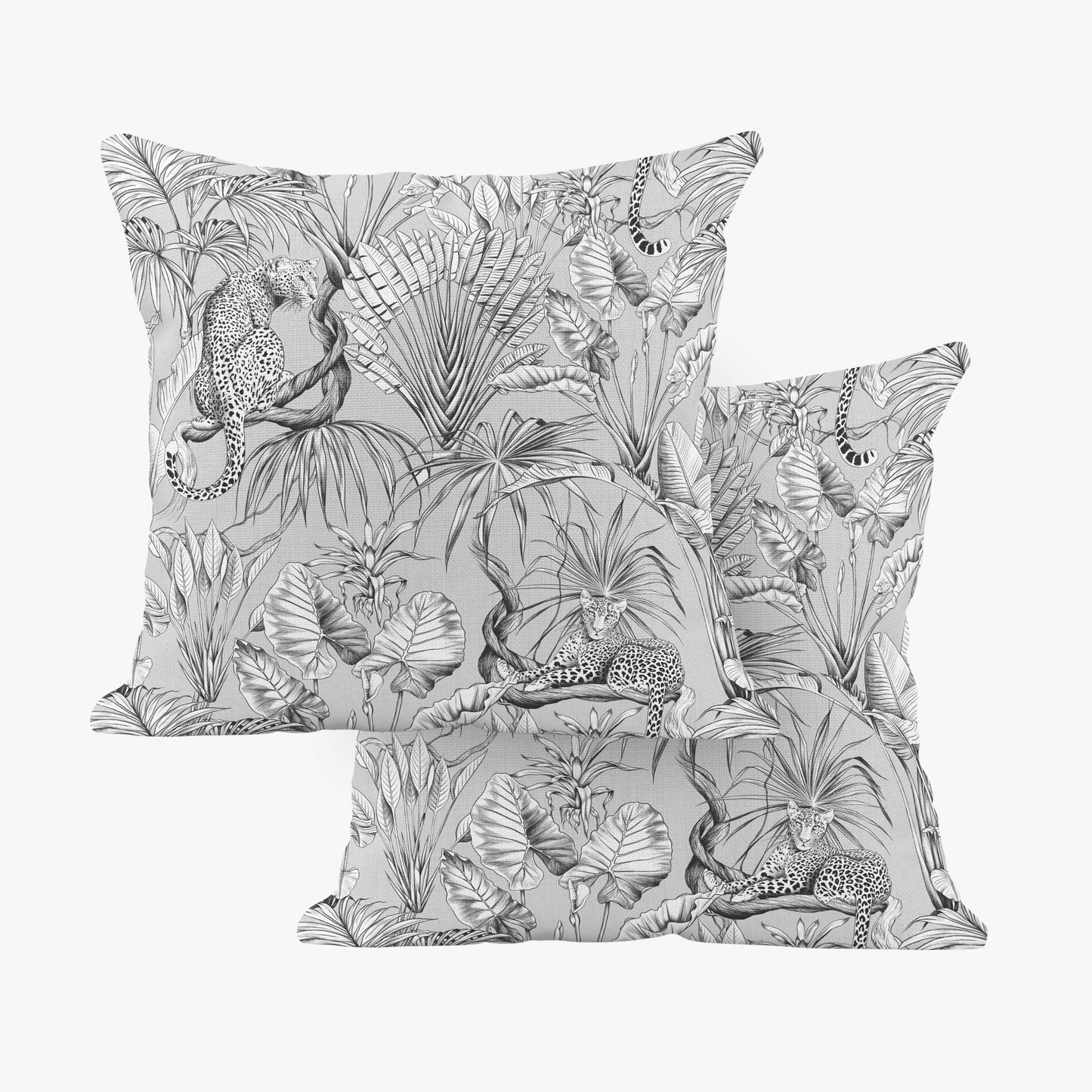 JUNGLE LEOPARD GREY SCATTER CUSHION