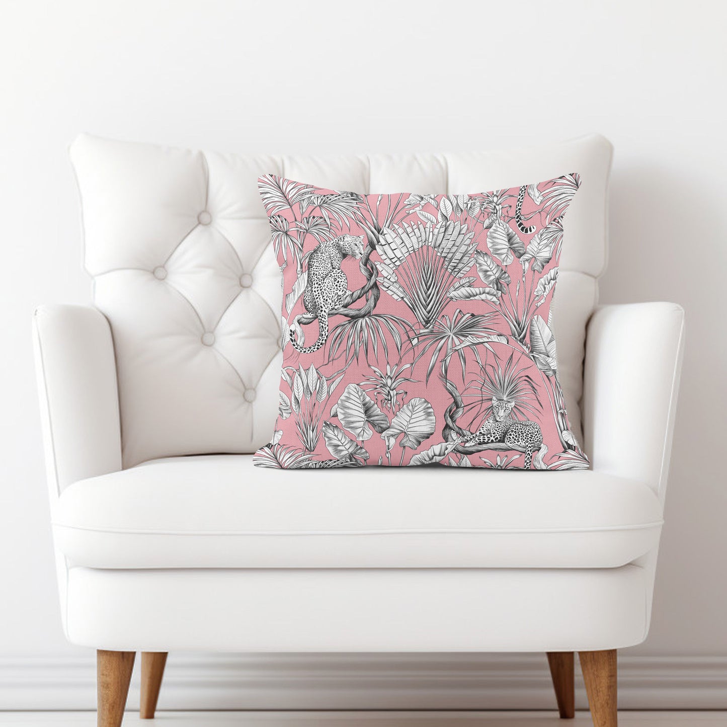 JUNGLE LEOPARD PINK SCATTER CUSHION