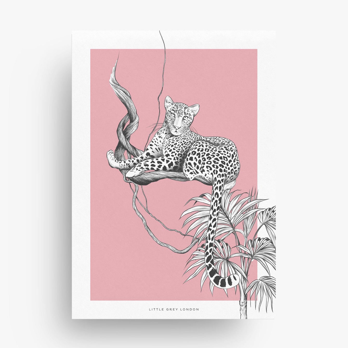 JUNGLE LEOPARD PINK SET OF 2 ART PRINTS