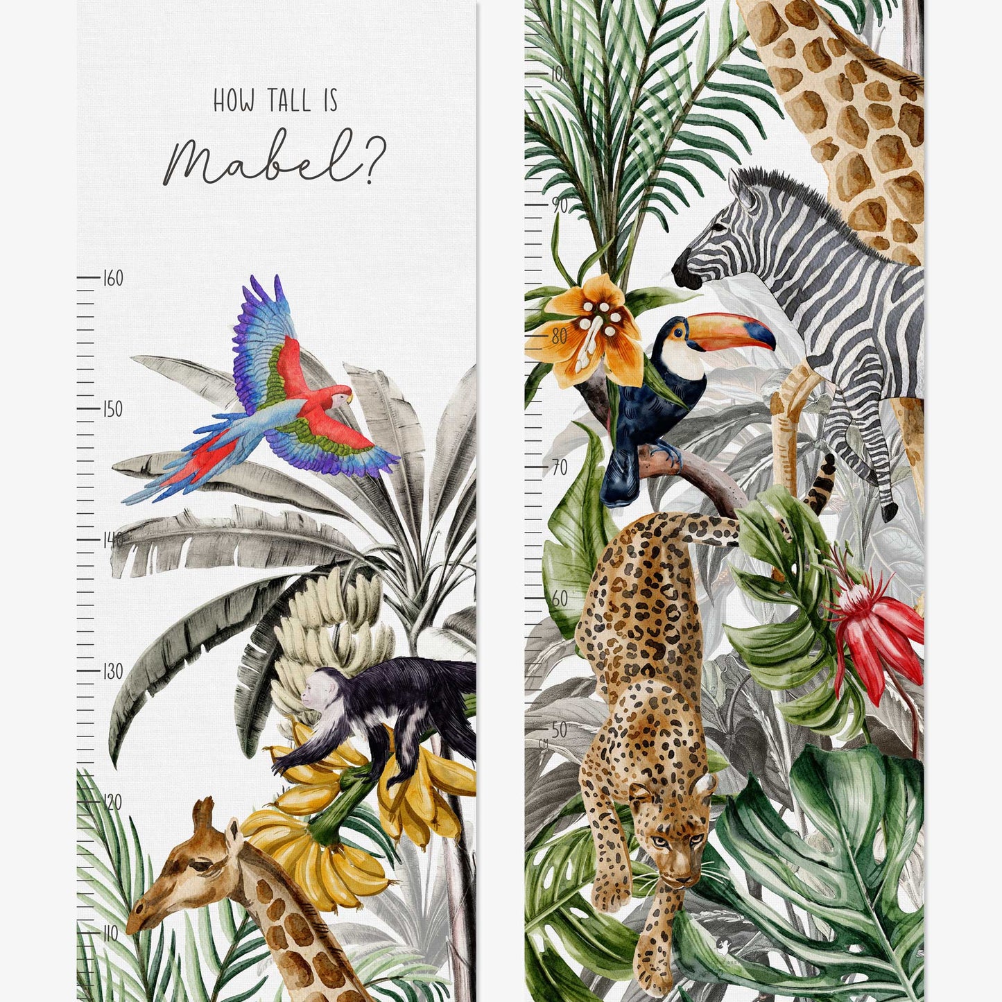 JUNGLE SAFARI PERSONALISED HEIGHT CHART