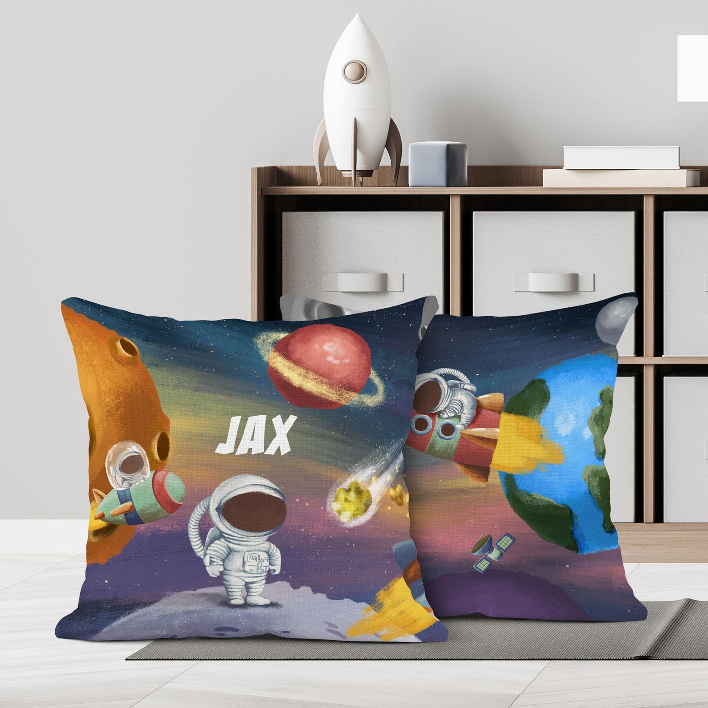 KIDS IN SPACE PERSONALISED SCATTER CUSHION