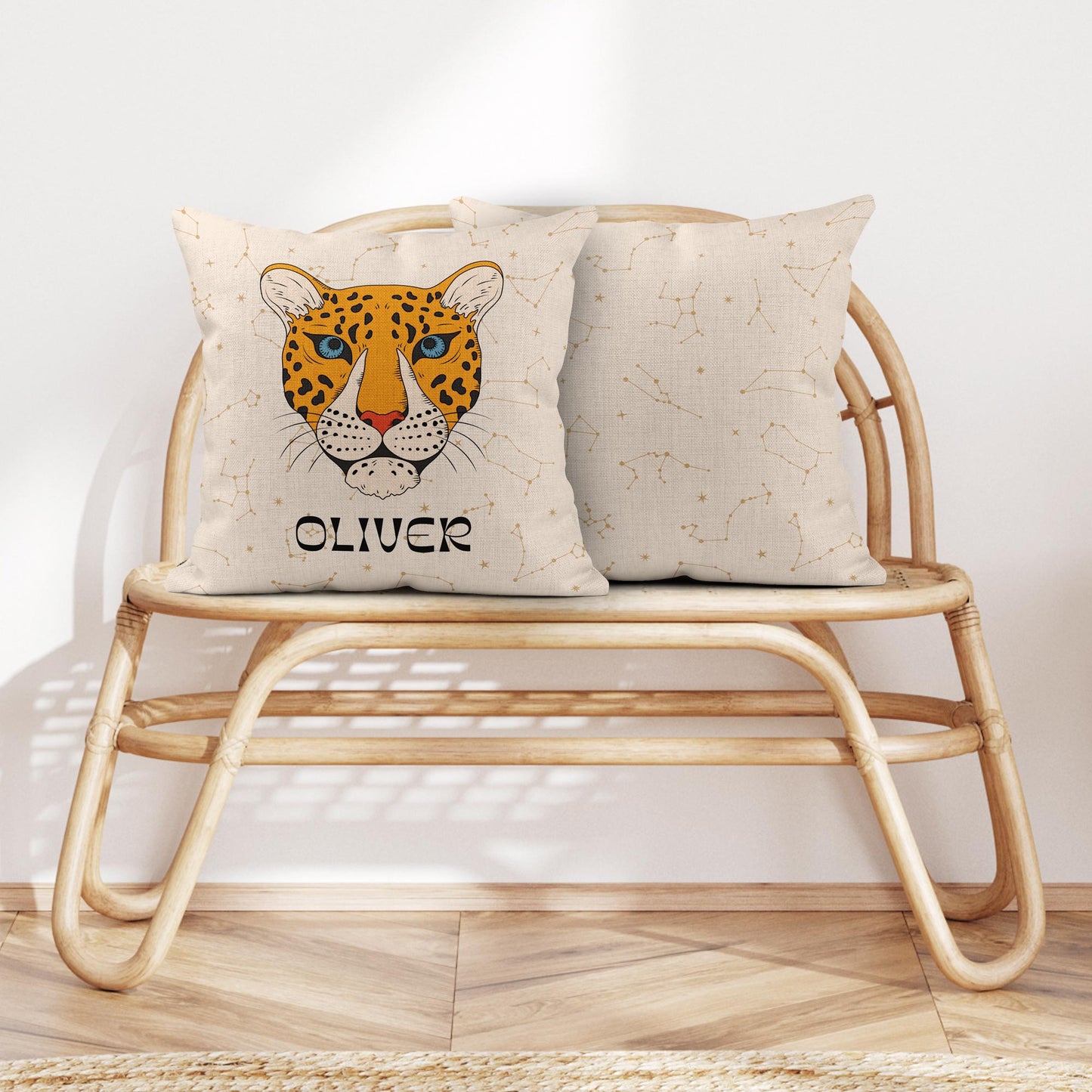 MYSTICAL LEOPARD PERSONALISED SCATTER CUSHION