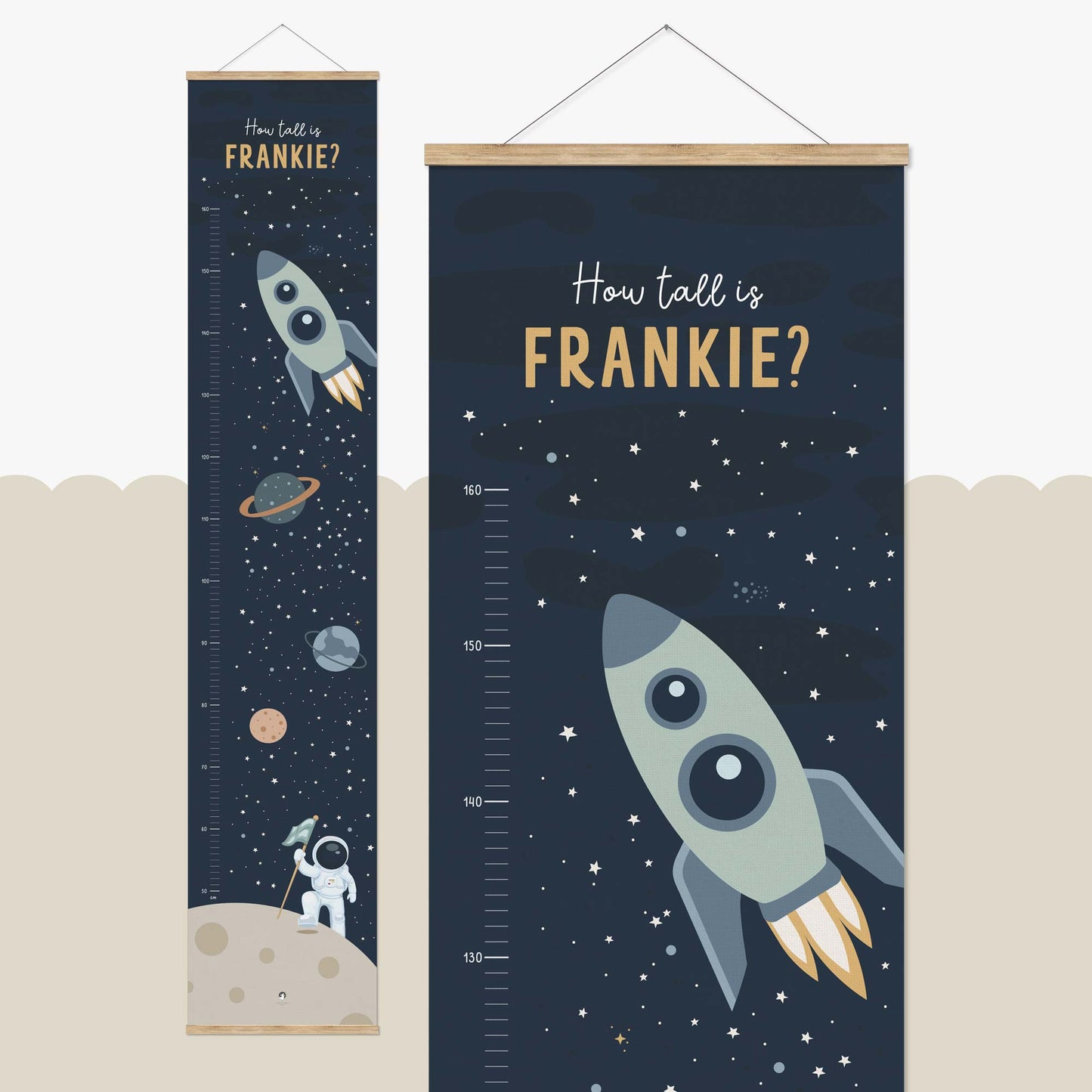 Outer Space Personalised Height Chart