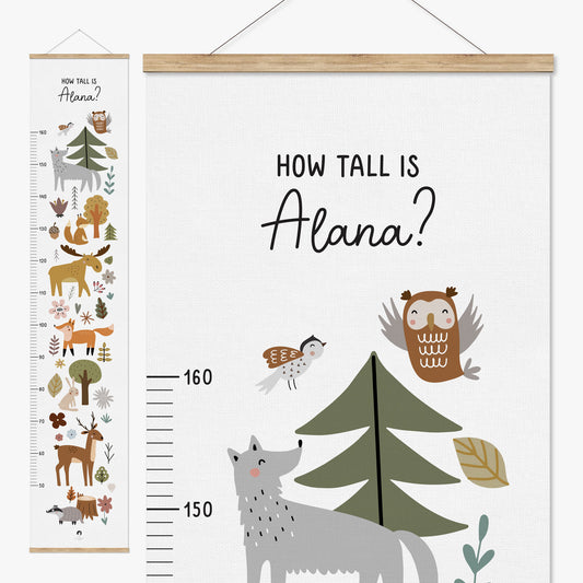 SCANDI FOREST PERSONALISED HEIGHT CHART