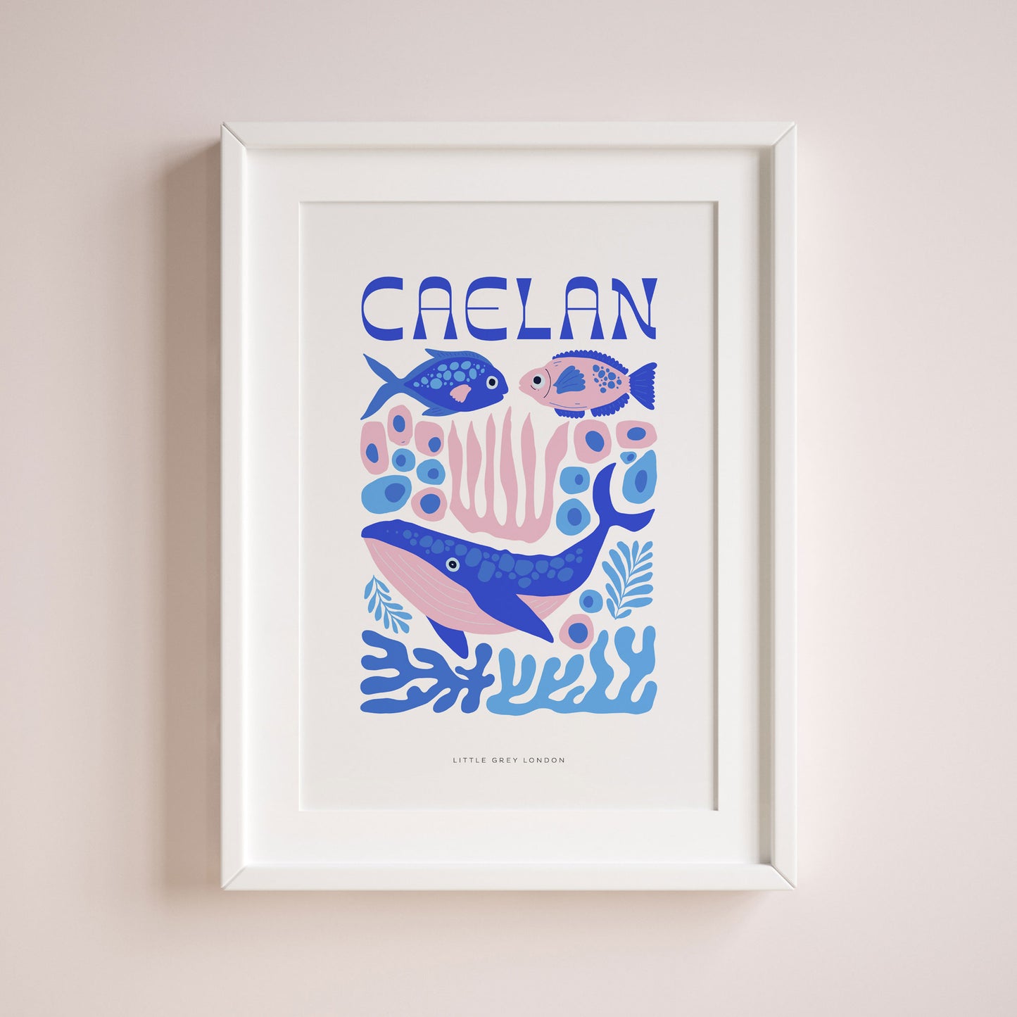 SEA WORLD SET OF THREE PERSONALISED ART PRINTS