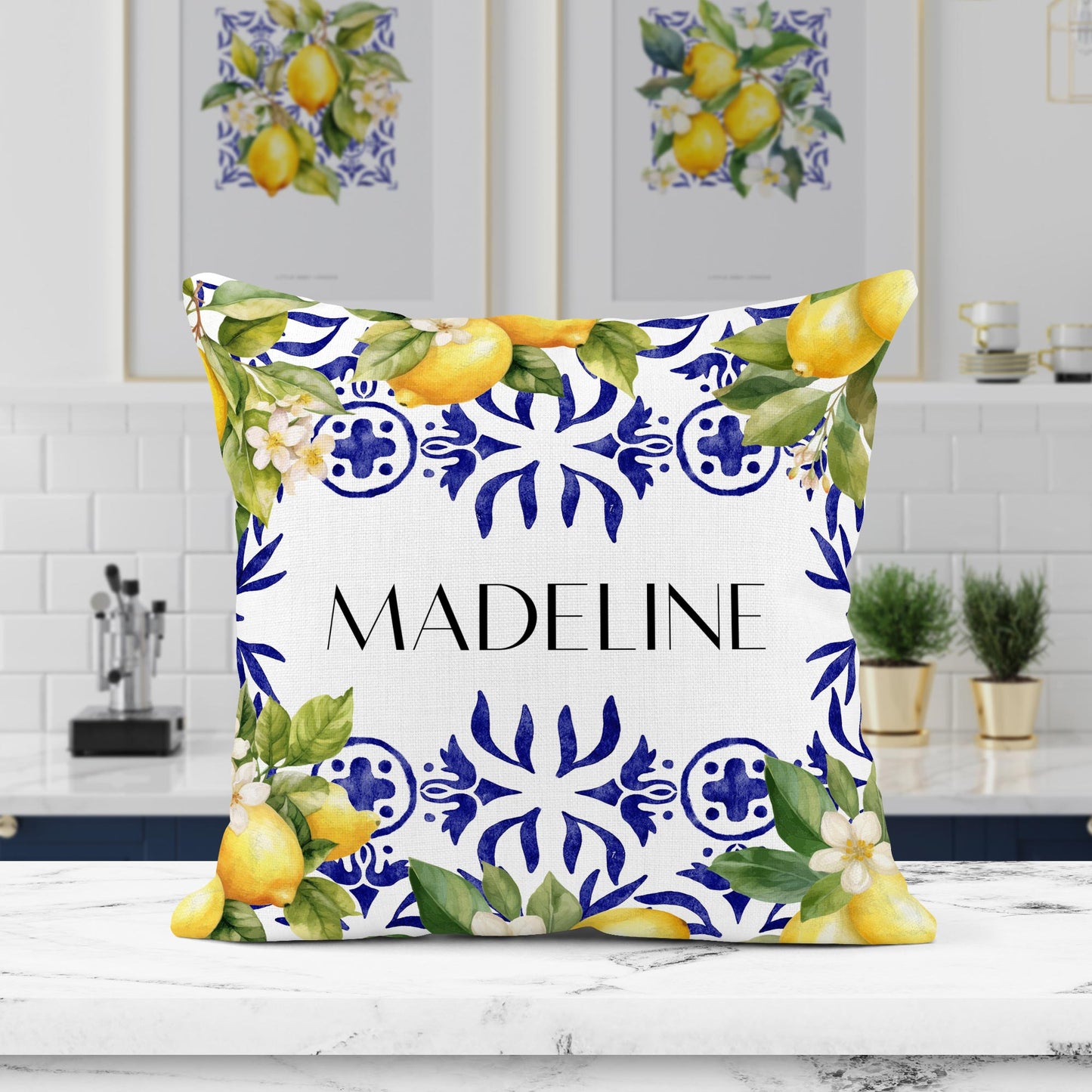 SICILIAN LEMONS PERSONALISED SCATTER CUSHION