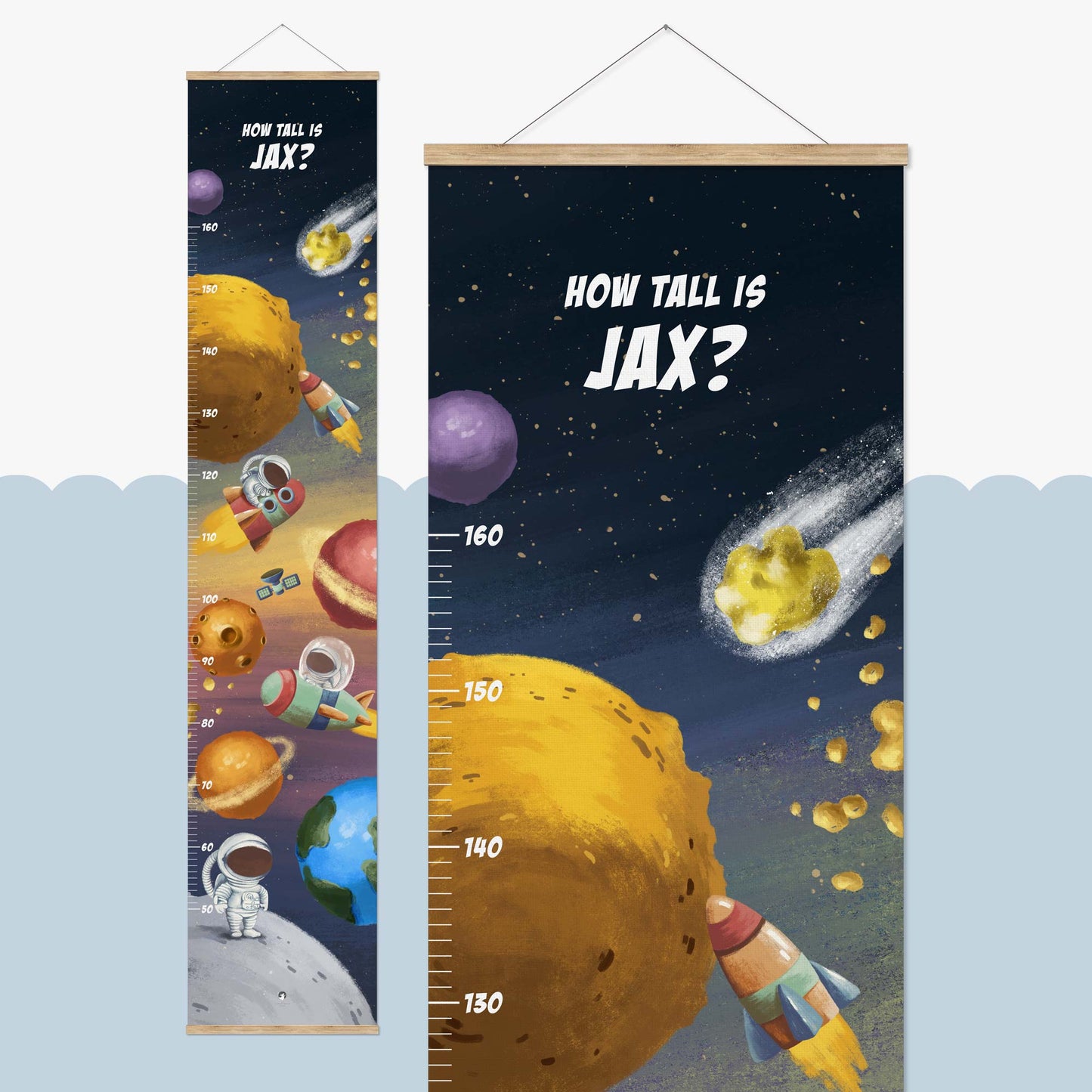 Kids in Space Personalised Height Chart