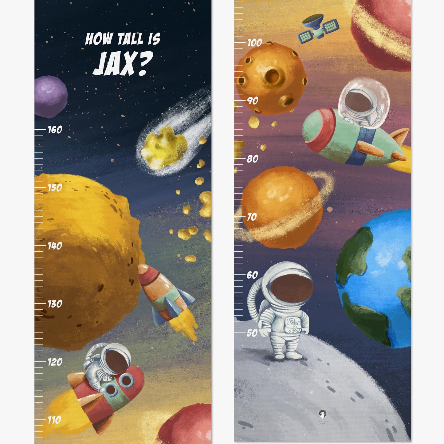 KIDS IN SPACE PERSONALISED HEIGHT CHART