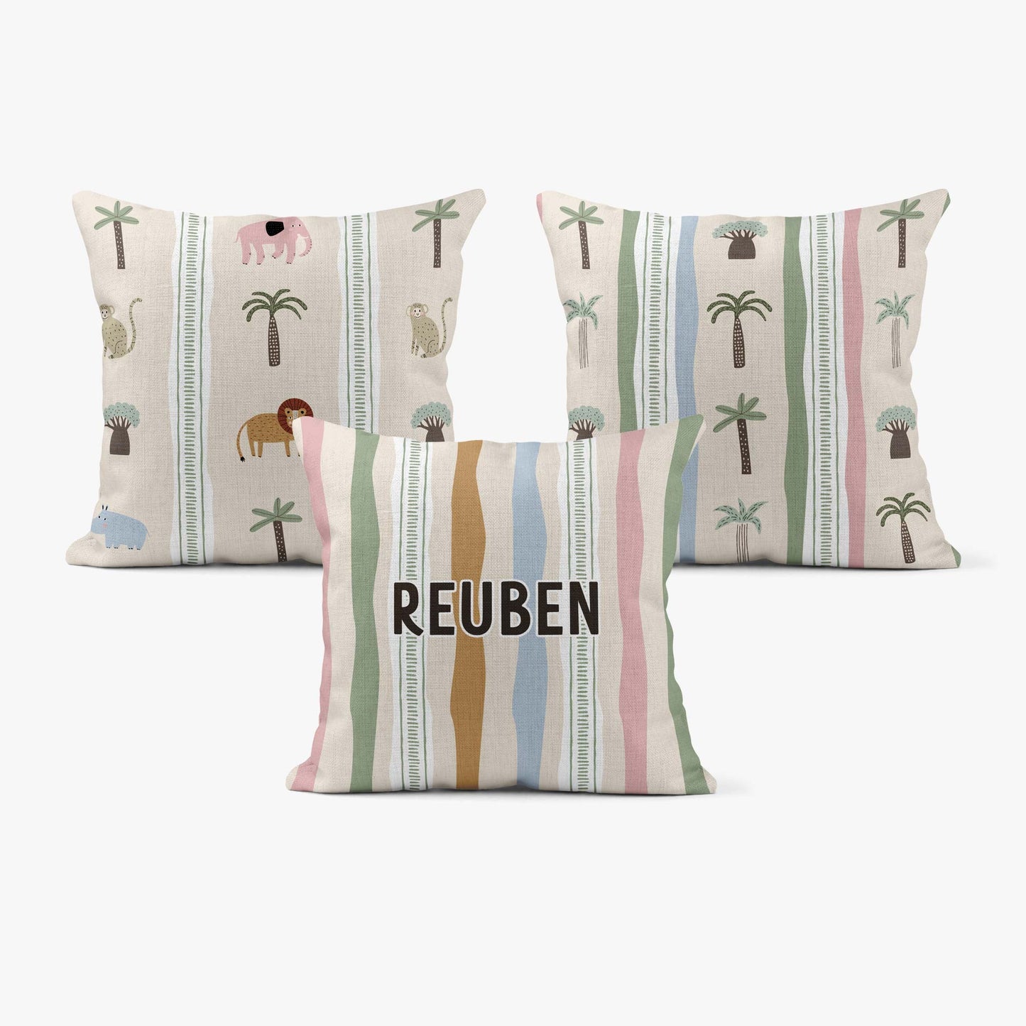STRIPY SAFARI TREES SCATTER CUSHION
