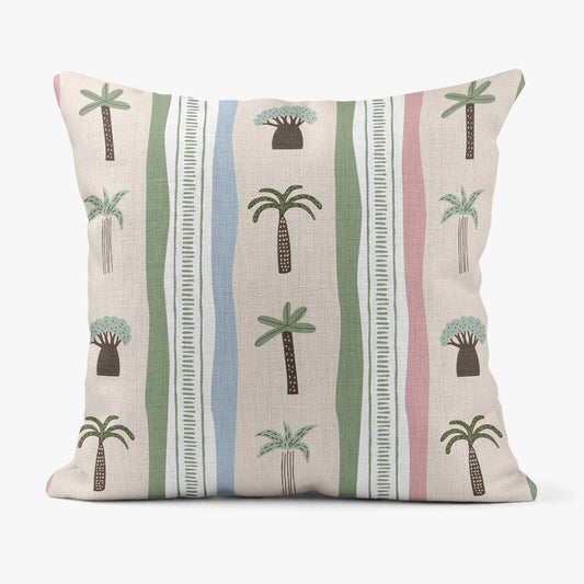 STRIPY SAFARI TREES SCATTER CUSHION