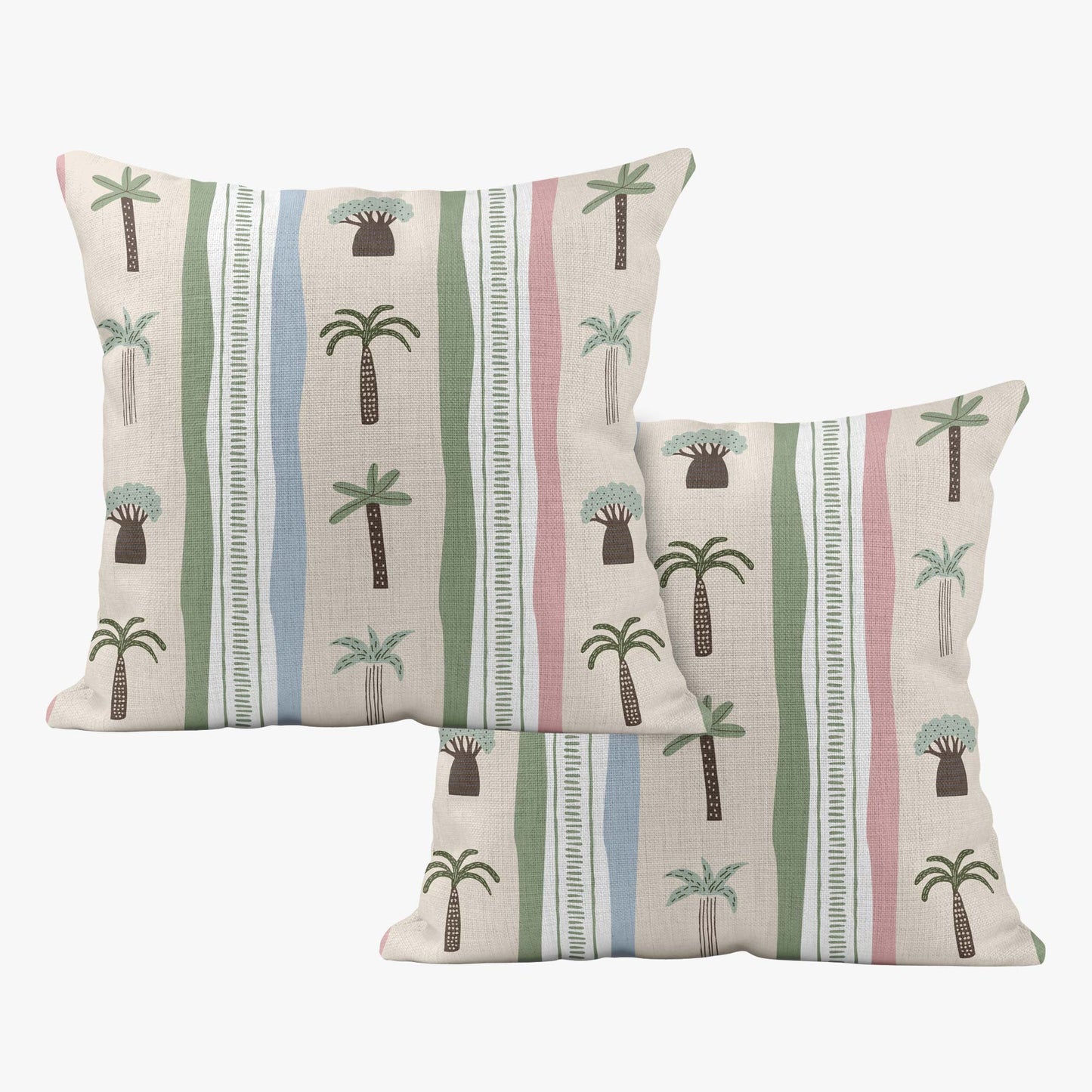 STRIPY SAFARI TREES SCATTER CUSHION