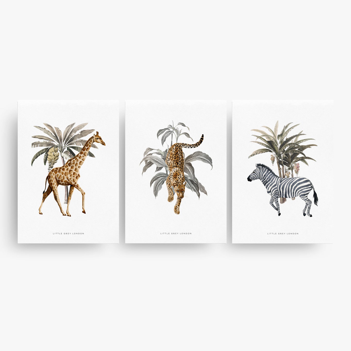 JUNGLE SAFARI SET OF THREE ART PRINTS