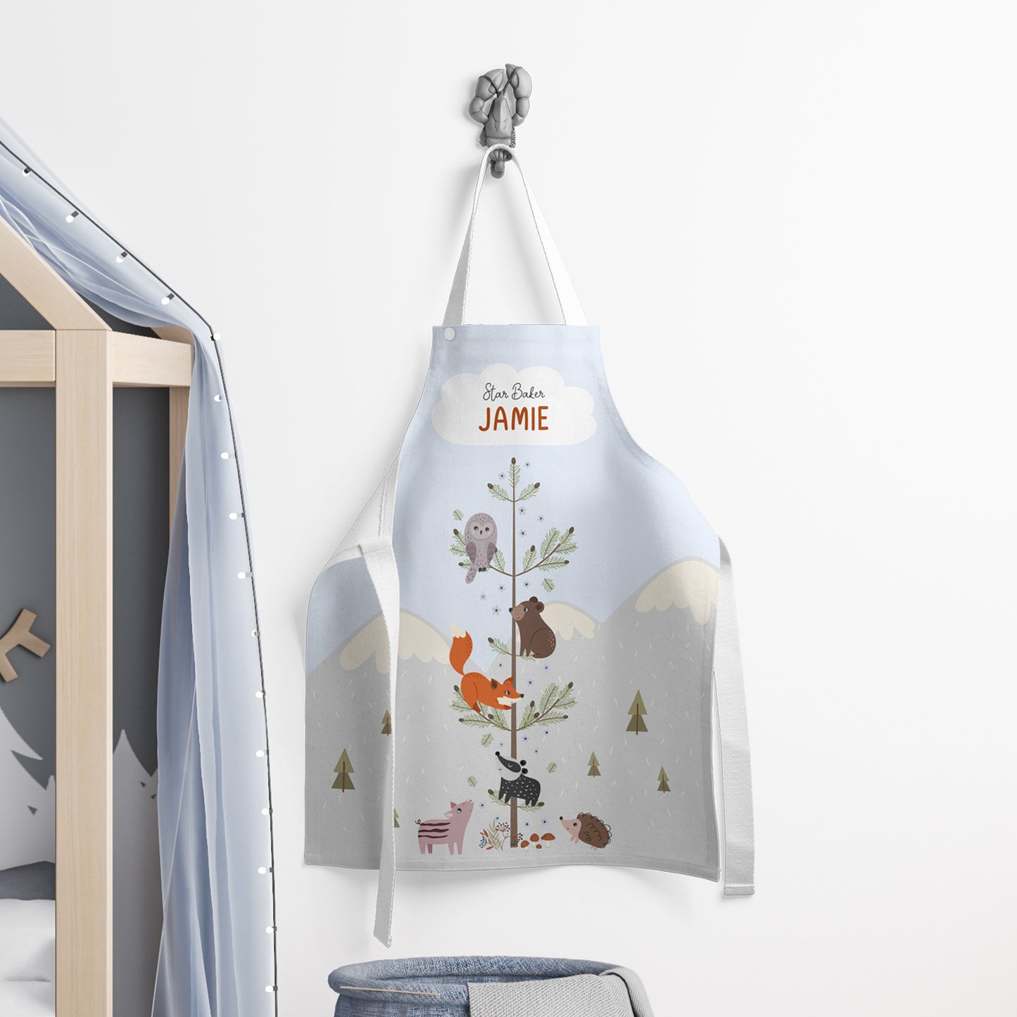 FOREST ANIMALS PERSONALISED KIDS' APRON